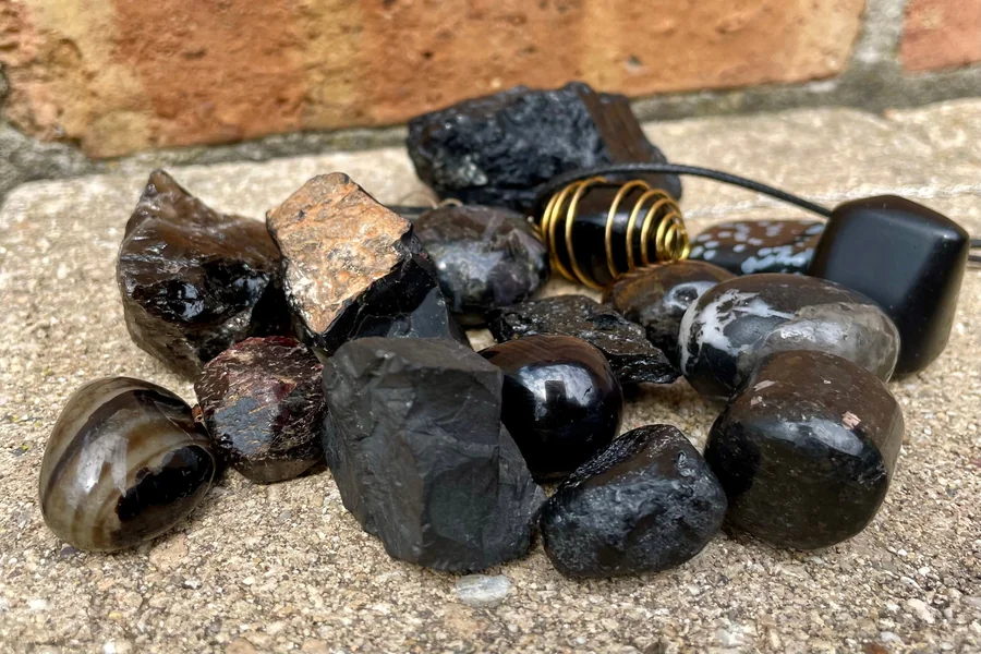 Rock With Black Spots