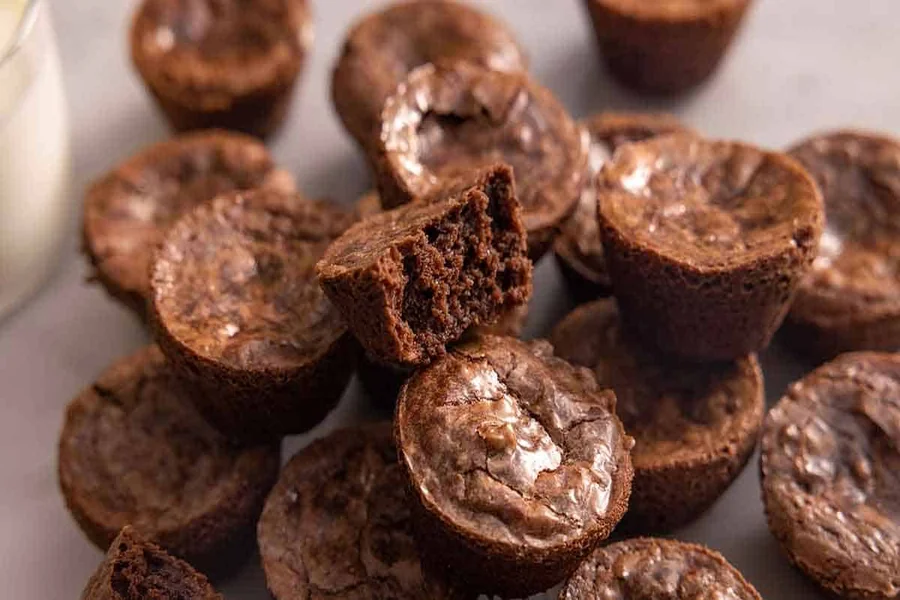 Brownie Bites In Mini Muffin Pan for Easy Homemade Treats